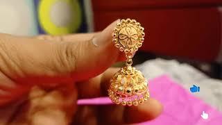 Latest design gold earrings jhumka for girl  gold jhumka design with weight and price New design