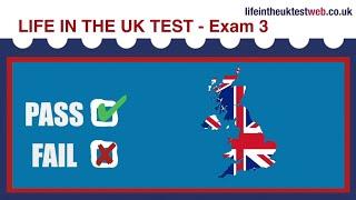  Life in the UK Test - EXAM 3 UPDATED - British Citizenship practice tests 2024 