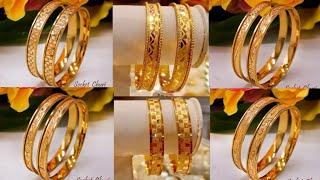 Latest gold bangle designs with weight and priceGold socket churi designsDivya Lifestyle