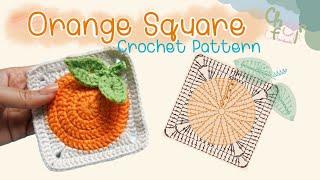 Orange Square Crochet   Cheerful Handmade