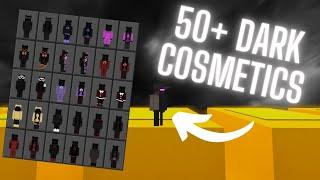  50+ Dark Skins COSMETICS with Custom Capes skin pack MCBE