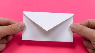 Оригами конверт. Как сделать конверт из бумаги А4 без клея и без ножниц - простое оригами