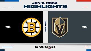 NHL Highlights  Bruins vs. Golden Knights - January 11 2024