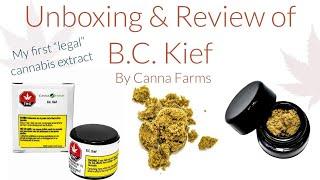 Unboxing & Review Of BC Kief from Canna Farms  My First Legal Extract Purchase