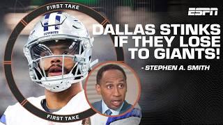 Stephen A. Smith thinks the Cowboys STINK if they lose to the Giants ️  First Take