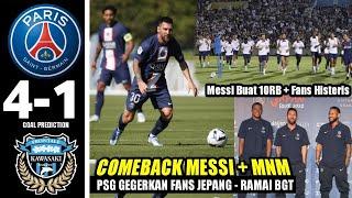 SUPER MERIAH  Laga Pra Musim Di Jepang Messi Buat Puluhan Ribu Fans Berteriak  PSG vs Kawasaki