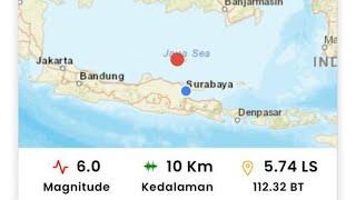 Gempa Magnitudo 61 Terjadi di Tuban Jawa Timur terasa hingga Universitas Terbuka Surabaya