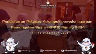 Pendaftaran Petugas Kelompok Penyelenggaraan Pemungutan Suara KPPS Pemilu 2024 Desa SIDOHARJO