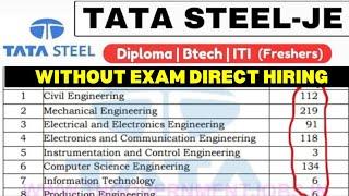 TATA STEEL NEW Recruitment 2024  Engineers Jobs  Diploma Jobs  MNC JobsLatest JobsFreshers Jobs