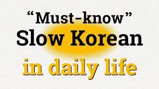 Slow Korean 300 Must-know Korean Phrases in daily life  Reading Korean Alphabet 