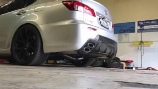ISF Gutted Cats + JoeZ PTS exhaust. Low revs