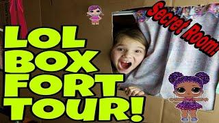 Huge LOL Surprise Box Fort with Secret Hidden Room