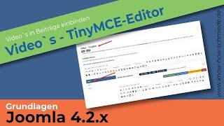 Joomla 4 - Video einbinden mit TinyMCE Editor - Joomla 4 Einsteiger Grundlagen