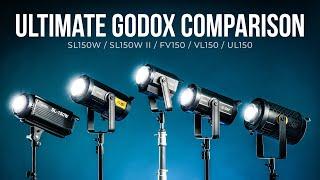 ULTIMATE Godox Light Showdown  COMPLETE Feature Comparison SL150W SL150W II FV150 VL150 UL150