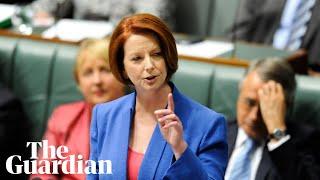 Julia Gillard misogyny speech voted most unforgettable Australian TV moment watch in full