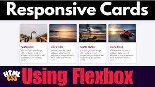 CSS Flexbox Responsive Cards  HTML CSS Card Design