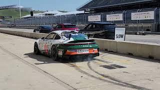 2022 992 Porsche GT3 Cup burnout at COTA