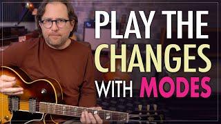 Play the chord changes with just ONE scale using modes - How Modes work. Guitar Lesson VG31