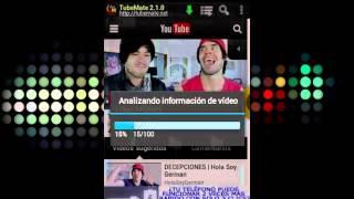 Como descargar vídeos de Youtube desde tu Android TubeMate