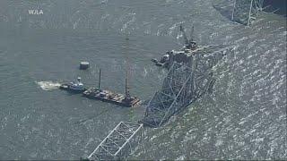 First sections of Frances Scott Key Bridge removed days after collapse