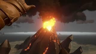 Cannon launch into erupting volcano  Sea Of Thieves