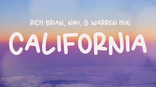 Rich Brian NIKI & Warren Hue - California Lyrics