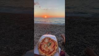 Summer Nights in Sicily  Our ritual after posting a new episode was pizza & beer on the beach 