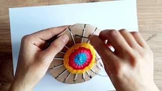 Daire Kilim Dokuma_2EASY CARDBOARD CIRCLE WEAVING FOR KIDS 2