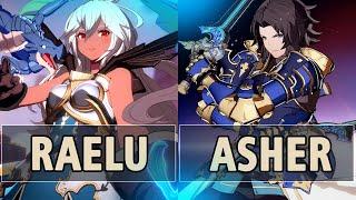 GBVSRSEA Raelu Zooey Vs Asher Lancelot High Level Gameplay.