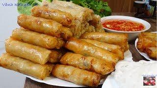 The best Vietnamese spring rolls Cha Gio recipe - very crispy very crunchy how to make Nem ran 