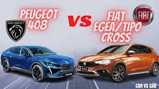 NEW Peugeot 408 2023 vs Fiat Egea Tipo Cross 2021 Video & Specs Comparison