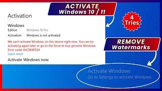 Activate Windows 1011 • Remove Watermark • Activate Windows • Remove Watermark in Laptop  PC