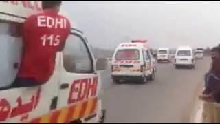 Abdul Sattar Edhis funeral passing layari express highway