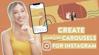 HOW TO EASILY CREATE A SEAMLESS INSTAGRAM CAROUSEL IN CANVA  Continuous carousel Instagram hack