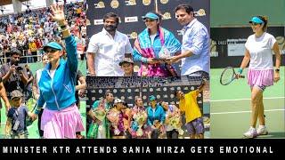 Minister KTR attends Sania Mirza Gets Emotional  Plays Her Farewell Tennis Match