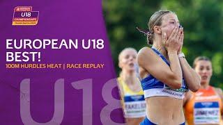 European U18 best  12.86 for Frlickova in the 100m hurdles heats  Banska Bystrica 2024