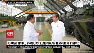 Jokowi Tinjau Produksi Kendaraan Tempur PT Pindad