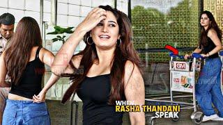 Listen to Rasha Thadani Cutest Voice FIRST TIME  No Showoff like Other Celeb Kids  Raveena Tandon