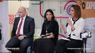 Mothanna Gharaibeh Fida Taher Luma Fawaz and Reema Diab at Womenpreneur Experience in Jordan