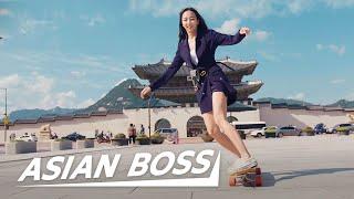 Learning to Longboard Dance with Viral Skater Sensation Hyojoo  EVERYDAY BOSSES #26