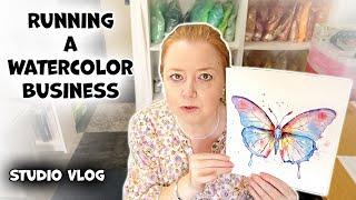 Running a Small WATERCOLOR BUSINESS Making Paints  Behind the Scenes  Studio Vlog 12