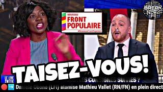 ️Front Populaire Daniele Obono atomise Mathieu Vallet en plein direct