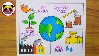 Environment Day Drawing  World Environment Day Poster  Save Earth Poster Save Environment Drawing