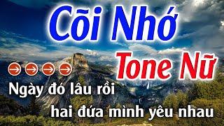 Cõi Nhớ Karaoke Tone Nữ  Bm  Đăng Khôi Karaoke - Beat Mới Dễ Hát