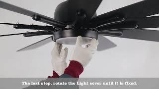 Warmiplanet 52 inch ceiling fan installation video -13