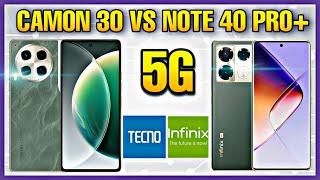 Tecno Camon 30 5G vs Infinix Note 40 Pro Plus 5G  Specification  Comparison  Features  Price