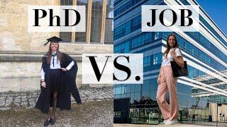 PhD or Job?  Pros and Cons  Grad Life Choices  Life After Uni