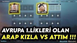 ARAP E SPORCU KIZ 1V1 ÇAĞIRDI FENA OYNUYOR D PUBG MOBİLE