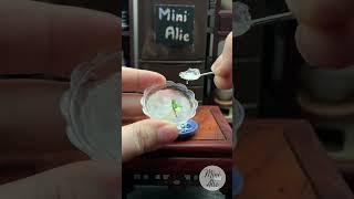 Miniature Food Eating Tiny Lychee Jello 2 #minifood #tinykitchen #tinyfood