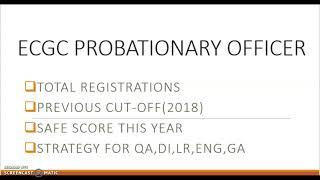 HOW TO CRACK ECGC PO? Total registrations this year previous cut off and strategy